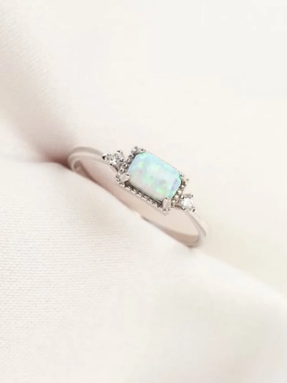 Minimalist Opal Necklace & Ring Set | Brand New, Never Been Used - Picture 6 of 6